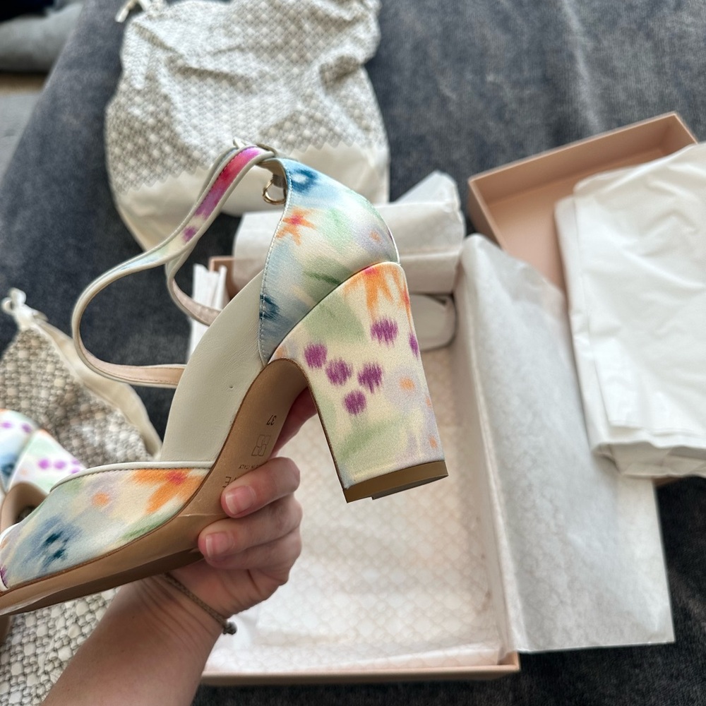 Classy Multicolor Women's Heels - Picture 8 of 12